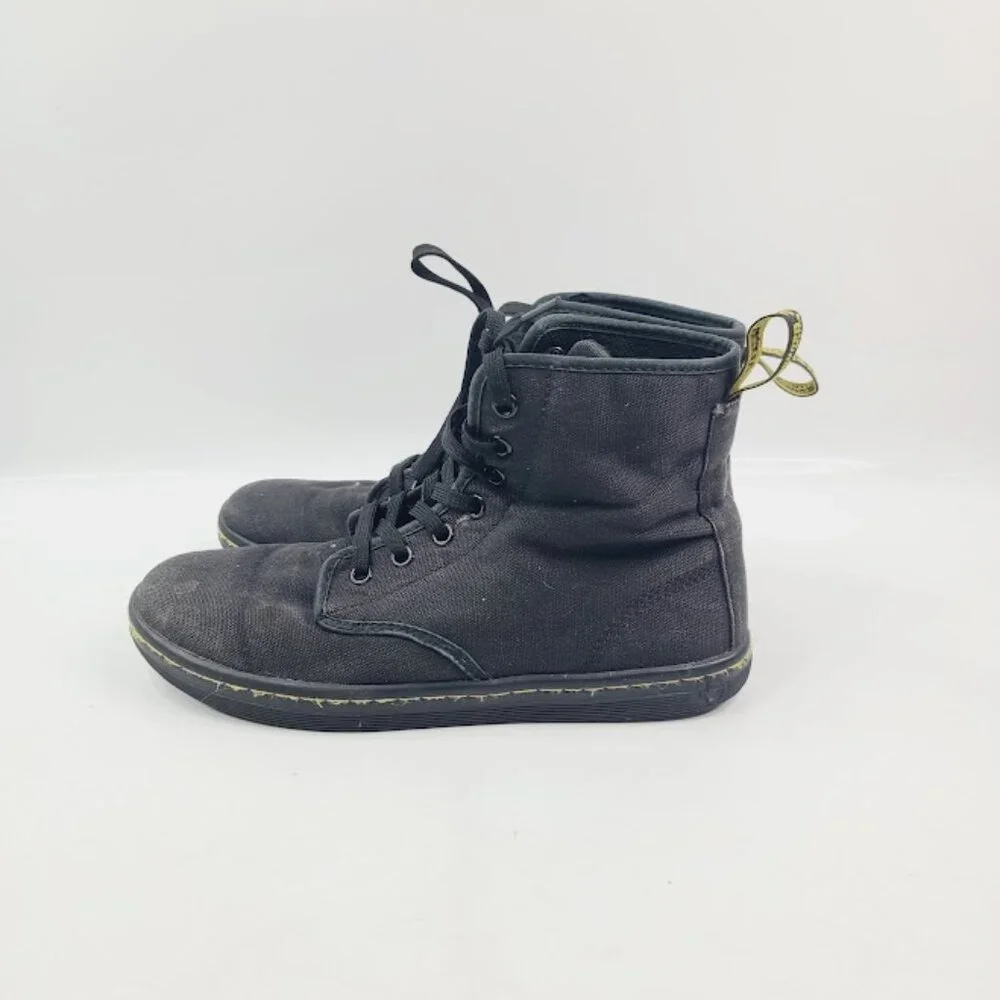 Dr. Martens Women's Black Shoreditch Canvas Lace Up Ankle Chukka Boot Size‎ 8